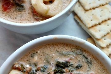 crock-pot creamy spinach tortellini soup