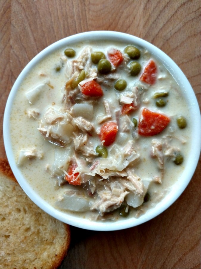 crock-pot chicken pot pie soup