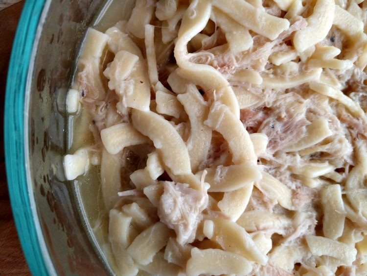 crock-pot pork and noodles