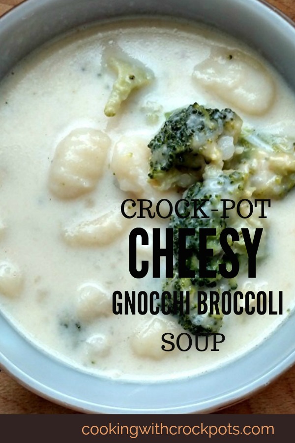 Crock-Pot Cheesy Gnocchi Broccoli Soup
