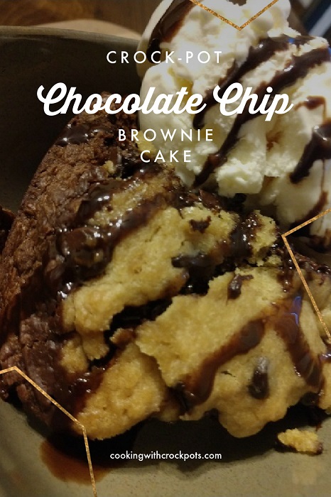Crock-Pot Chocolate Chip Brownie Cake